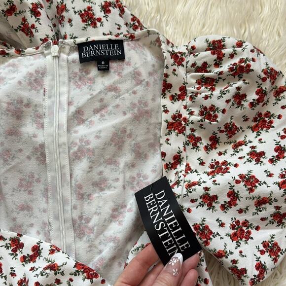 Danielle Bernstein Floral Maxi Slip Dress White - Picture 5 of 9